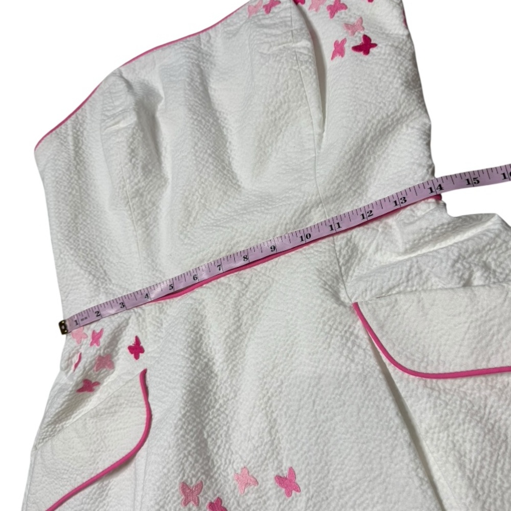 Lilly Pulitzer Blossom Spring Fling Placed Embroidery Seersucker Dress 6 - Picture 13 of 14